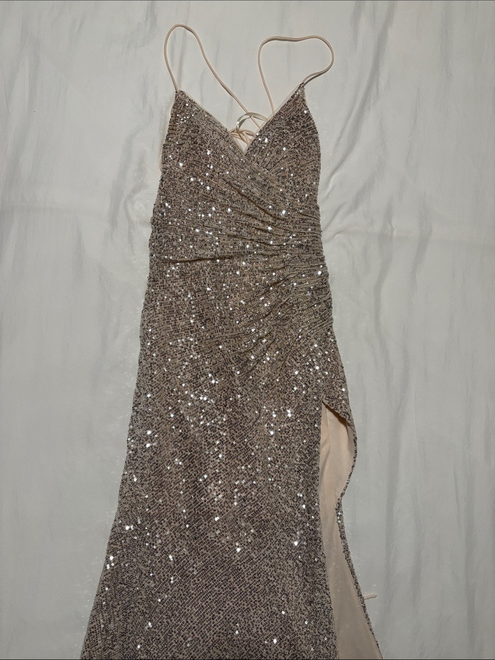 Silver Sequin Prom dress
